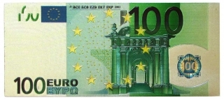 купить Магнит фольгированный "100 евро"