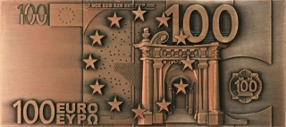 купить Магнит рельефный "100 евро"
