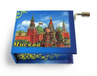 купить Музыкальная шкатулка фото рамка"Москва" аква (мелодия "Подмосковные вечера")