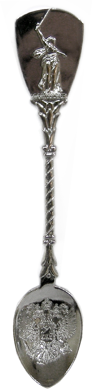 Ложка сувенирная "Волгоград", цвет серебро