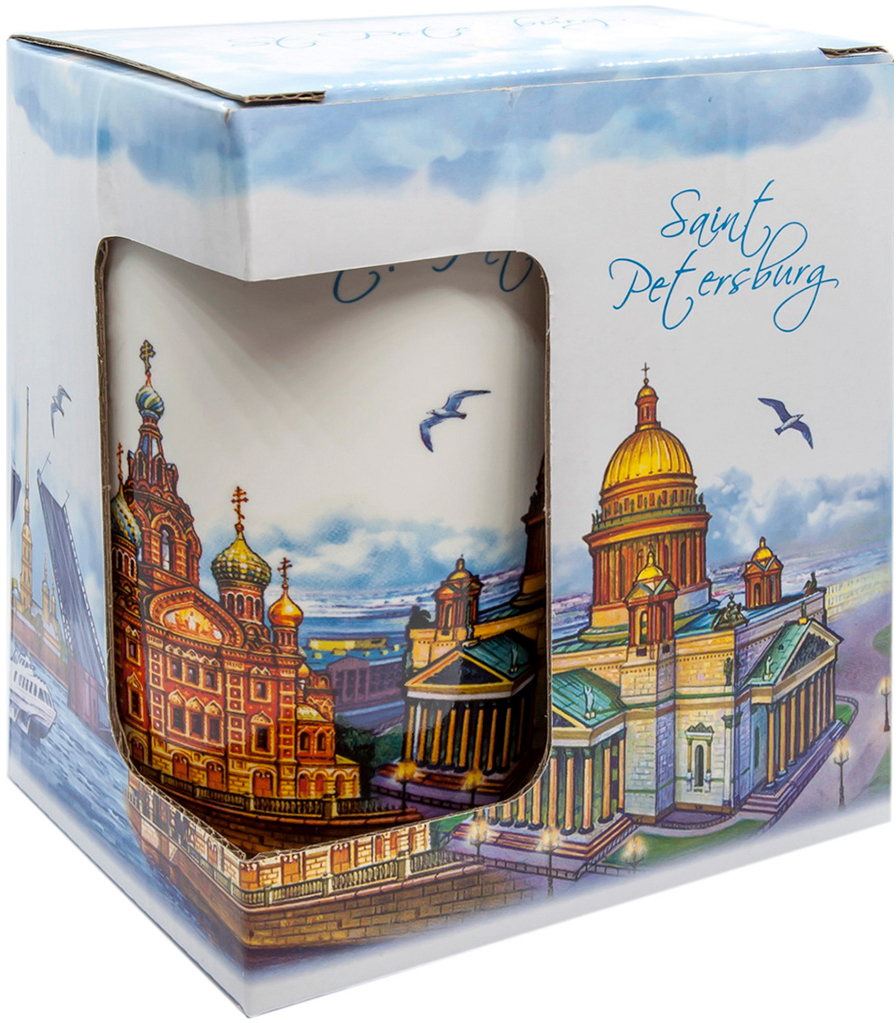 Кружка матовая "Санкт-Петербург" в оригинальной упаковке