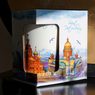 Кружка матовая "Санкт-Петербург" в оригинальной упаковке