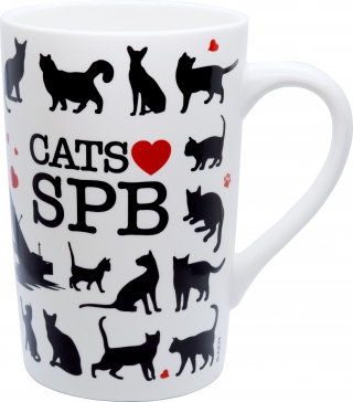 Кружка матовая "Cats love SPB"