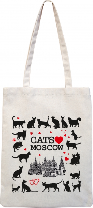 купить Сумка тканевая "Cats♥Moscow"