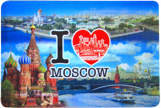 Магнит стерео-варио "Москва. Коллаж"