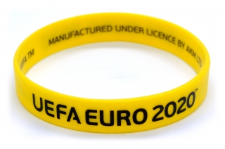купить Браслет силиконовый UEFA EURO2020, цвет желтый