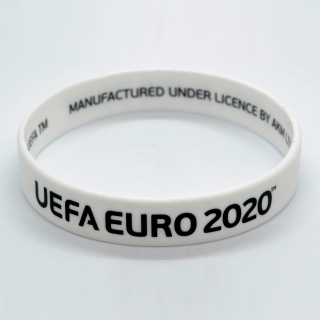 купить Браслет силиконовый UEFA EURO2020, цвет белый