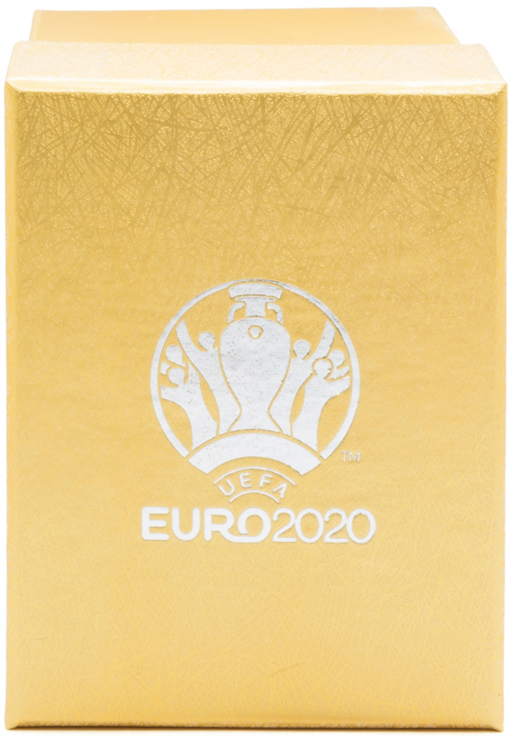 Яйцо пасхальное "Сетка со вставкой Эмблема UEFA EURO2020"  цвет красный, высота 6,5 см