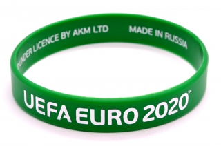 купить Браслет силиконовый UEFA EURO2020, цвет зеленый