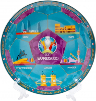 купить Тарелка декоративная "Эмблема UEFA EURO2020", диаметр 20 см