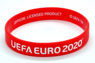 купить Браслет силиконовый UEFA EURO2020, цвет красный