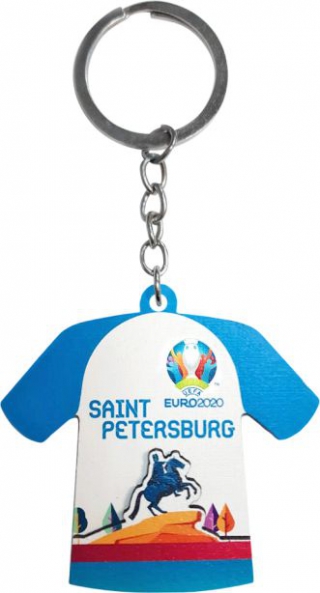 купить Брелок деревянный UEFA EURO2020 "Санкт-Петербург. Медный всадник"