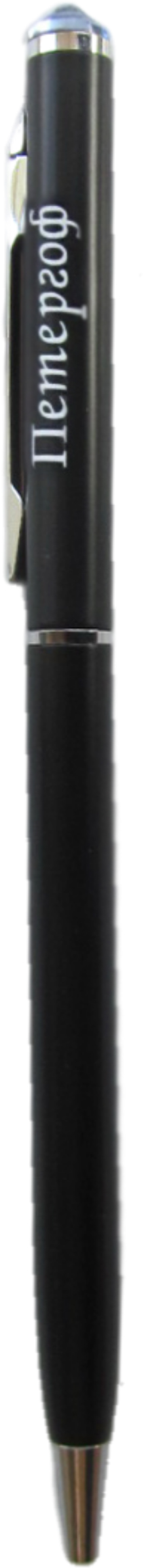 Ручка металлическая со стразом "Петергоф", цвет черный