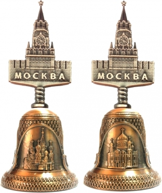 купить Колокольчик "Москва. Спасская башня" с фигурным навершием, высота 11,5 см
