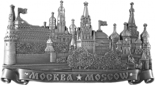купить Магнит рельефный "Москва" со стразами, 10,5х6 см