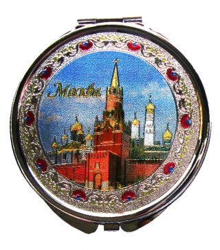 купить Зеркало "Москва" с фольгированной вставкой, диаметр 7 см