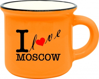 купить Мини-кружка матовая Москва. I love Moscow