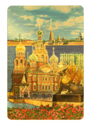 Карты игральные сувенирные фольга Санкт-Петербург, цвет золото
