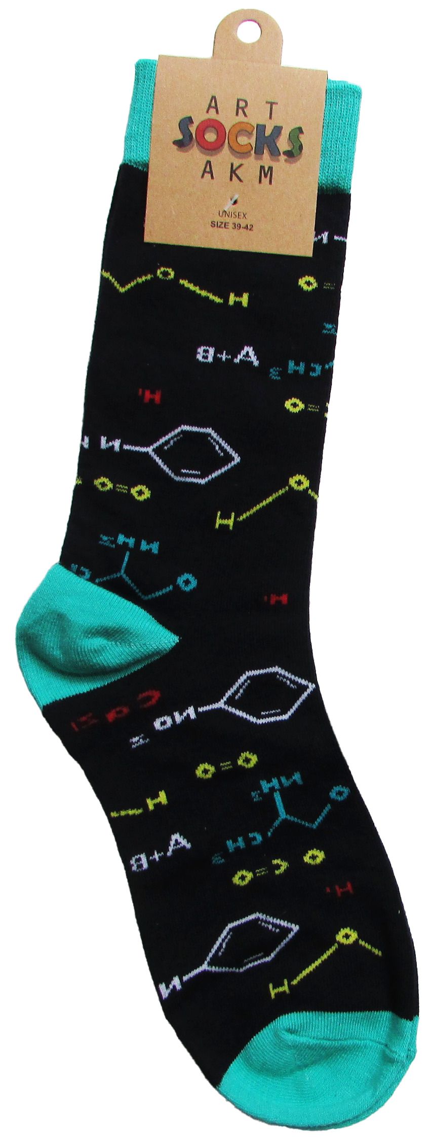 Носки трикотажные, цвет черный "Химич.формулы", размер 39-42