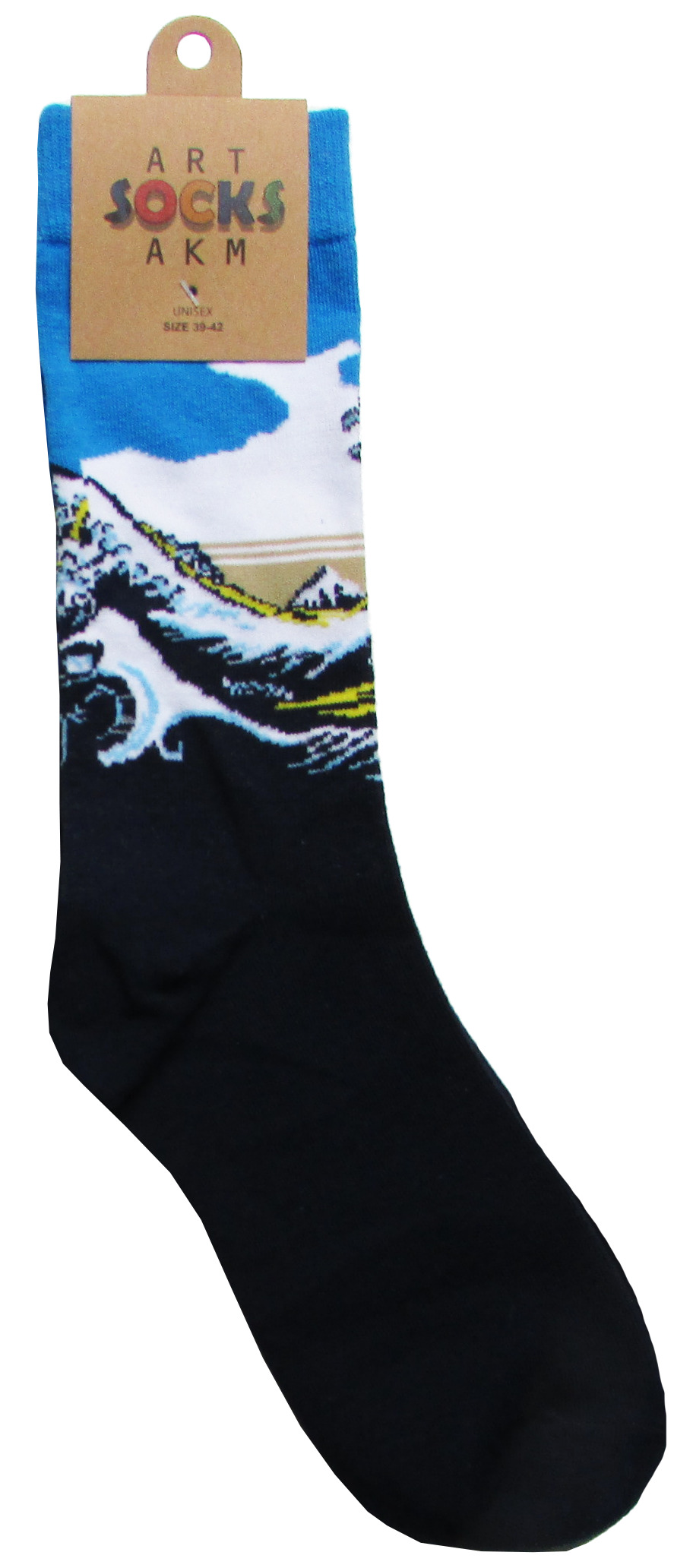Носки трикотажные, цвет темно синий "Большая волна", размер 39-42
