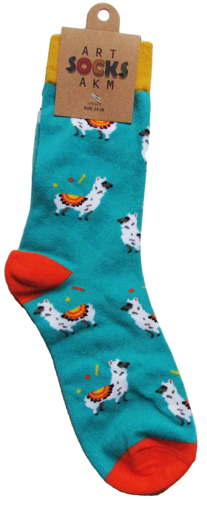 Носки трикотажные, цвет бирюзовый "Альпаки", размер 35-38
