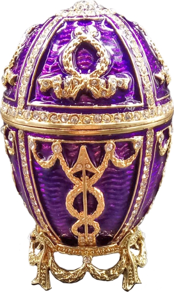 Яйцо пасхальное "Со стрелой", цвет фиолетовый
