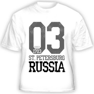 купить Футболка односторонняя "St.Petersburg. Russia" размер L