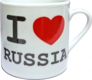купить Магнит-кружка (половинка) "I LOVE RUSSIA"